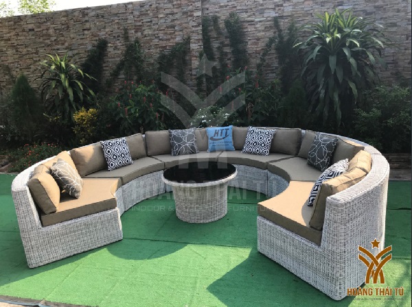 ghế sofa nhựa giả mây giá rẻ