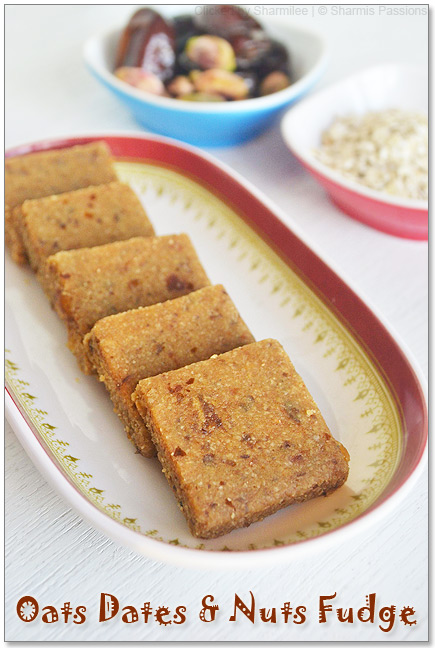 Dates,Oats and Nuts Fudge