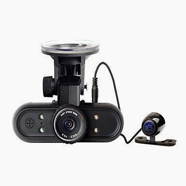  1.5 Inch LCD HD 720P Dual Camera Car Video Recorder DVR With G-Sensor Motion Detection Sos Button Function