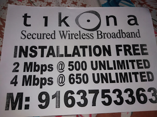 Tikona broadband, 83, Picnic Garden Rd, Kustia, Kolkata, West Bengal 700039, India, Internet_Service_Provider, state WB