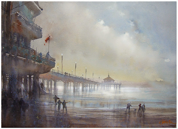 Manhattan Beach Pier, California. Artist Thomas Schaller