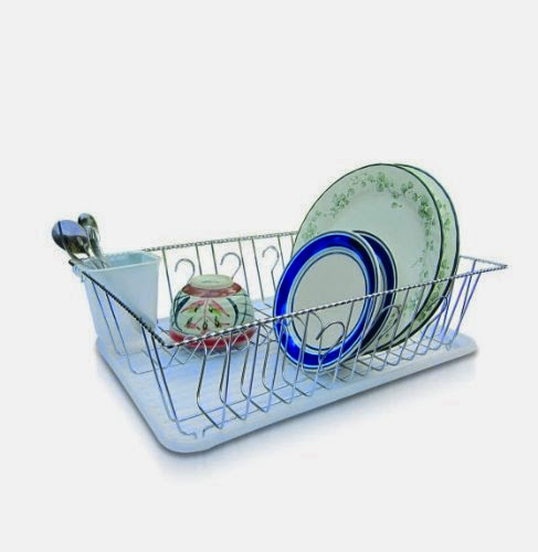  3 Piece Large Dish Drainer With White Tray