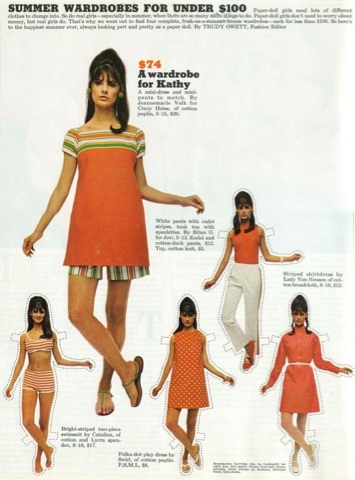 1960s paper dolls