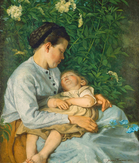 Hans Thoma - Under the elderberry (1871)