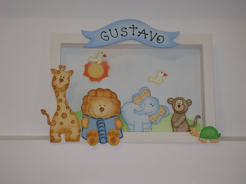 Ateliê Colorê Decoração de quartos infantis Porta maternidade bichinhos do Zoo Ateliê Colorê Decoração de quartos infantis Porta maternidade bichinhos do Zoo