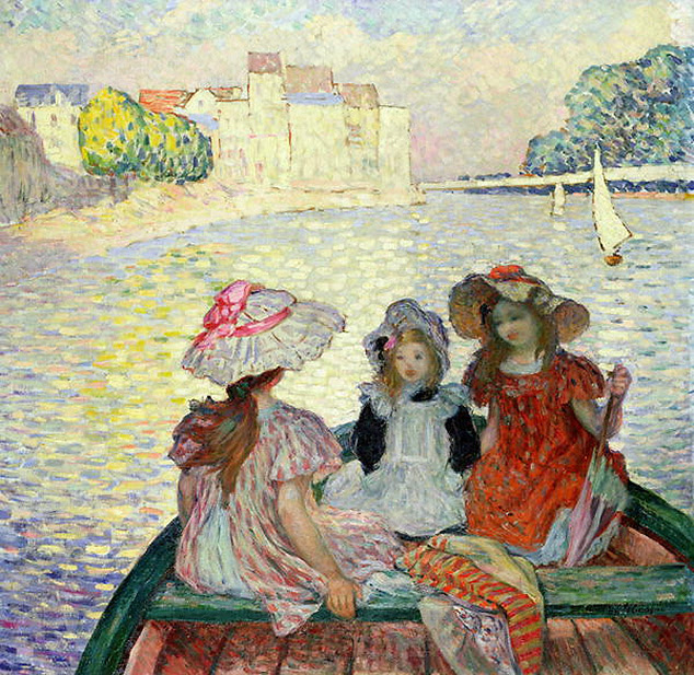 Henri Lebasque - Three Girls in a boat