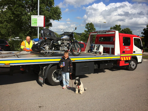 Ben Roters with breakdown truck