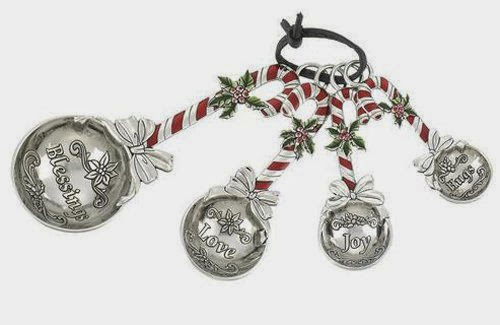 Ganz 4-Piece Holiday/Christmas Measuring Spoons Set - Candy Cane