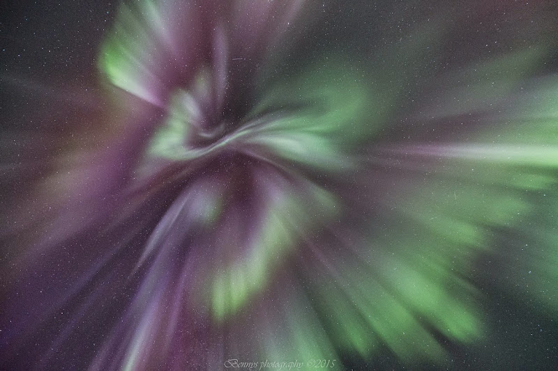 Auroras in Vesterålen, northern Norway. Photographer Benny Høynes