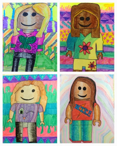 Art. Eat. Tie Dye. Repeat.: 5th Grade Lego Self Portraits