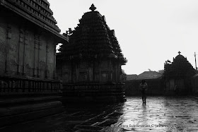 In the rain at Doddagaddavalli Lakshmi Devi Temple