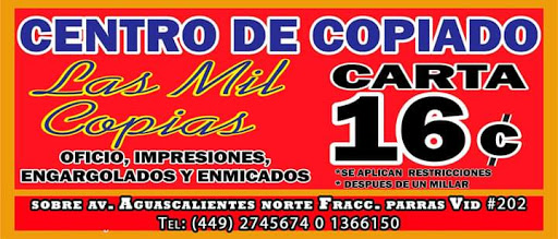 Las Mil Copias .16, 20157, parras vid, 20157 Aguascalientes, Ags., México, Servicio de copia e impresión de planos | AGS