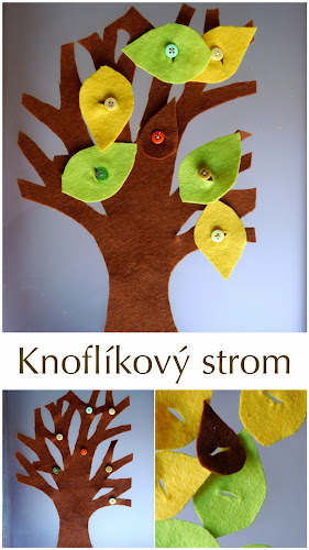 Montessori knoflíkový strom