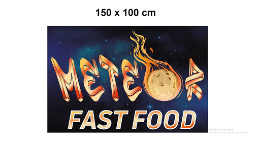 Meteor fast food logo