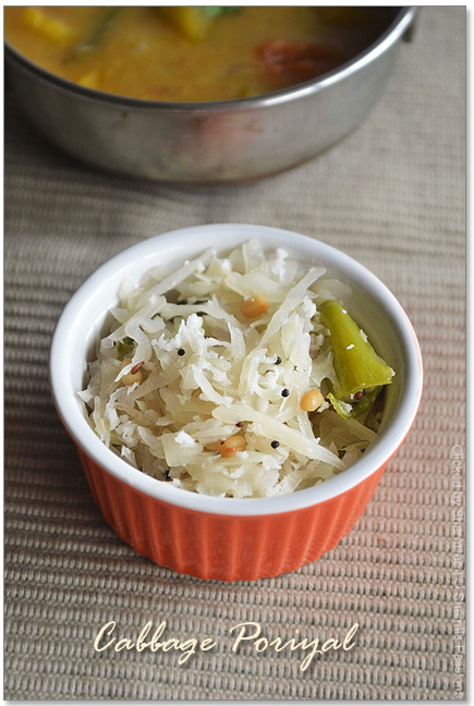 Cabbage Poriyal Recipe Cabbage Poriyal Recipe