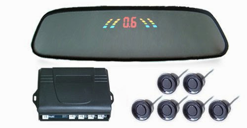  Car mirror parking sensor system with 6 sensors(front 2/rear 4),Car parking sensor system with LED parking sensor mirror ,car rader