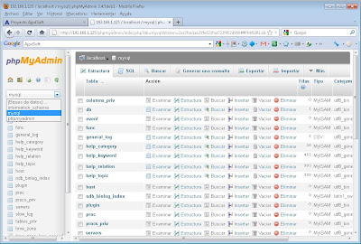 Instalar phpMyAdmin para administrar gráficamente y vía web un servidor con Linux y MySQL Server