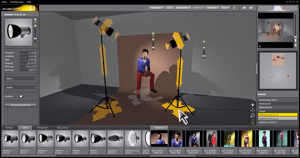 Set.a.light 3D Studio,simulation d'éclairage photo de modèles