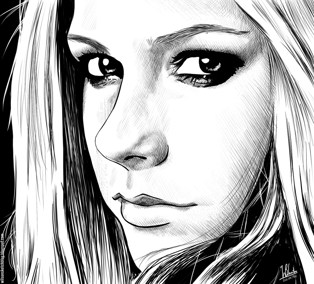 Avril Lavigne (ink drawing)