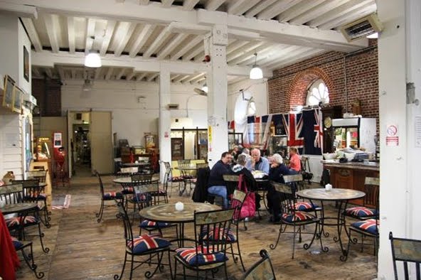 The Georgian Tearooms in the old naval supply warehouse.