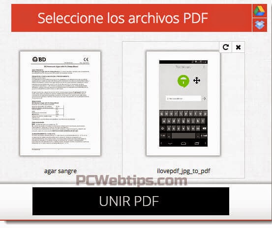 App Web: Unir, dividir y Convertir archivos PDF sin registros | PCWebtips