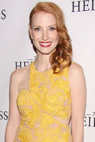 Jessica Chastain Broadway opening night after party for The Heiress New York City cropped
