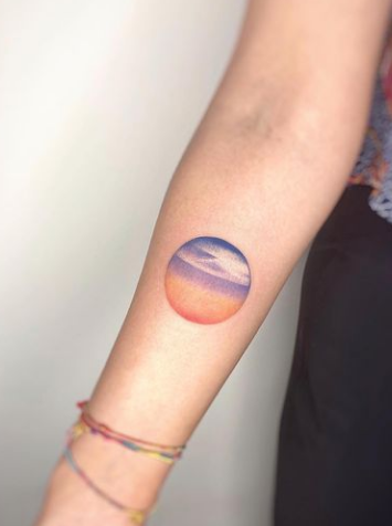 Sunset Circular Tattoo 