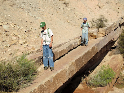Sandstone ramp in Little Wild Horse Canyon