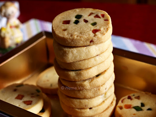 Eggless Candied Fruit Cookies