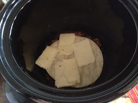 Layering enchiladas in the crockpot