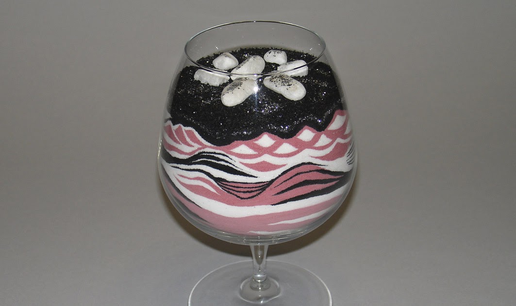 inSABBIAndo: Sand Art: bicchiere decorato con sabbia colorata e