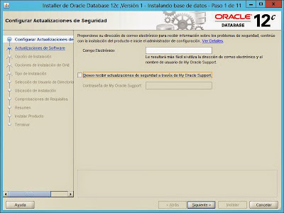 Instalar Oracle 12c Release 1 en Windows Server 2012 R2 Datacenter
