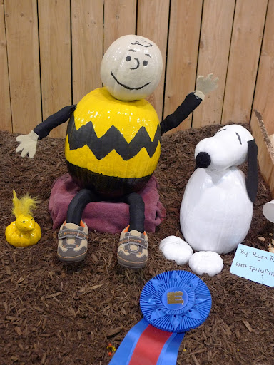 The winner of the pumpkin decorating contest. This entry saw pumpkins in not only Charlie Brown, but in Snoopy and Woodstock too. The winner of the pumpkin decorating contest. This entry saw pumpkins in not only Charlie Brown, but in Snoopy and Woodstock too.