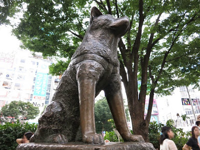 男前に見える渋谷駅前のハチ公像。上向きでかっこいい。