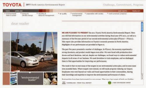 Toyota Environmental Report Qanda With Cindy Knight