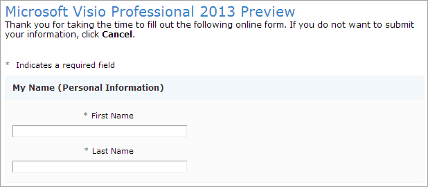 Fill in Information