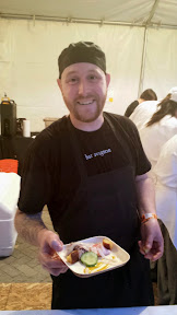Widmer Brothers Brewing Sandwich Invitational presented by Dave's Killer Bread, Feast 2014. Eric Joppie of Bar Avignon really pushed what is a sandwich with his 2 croutons with his offering of a deconstructed Cubano.