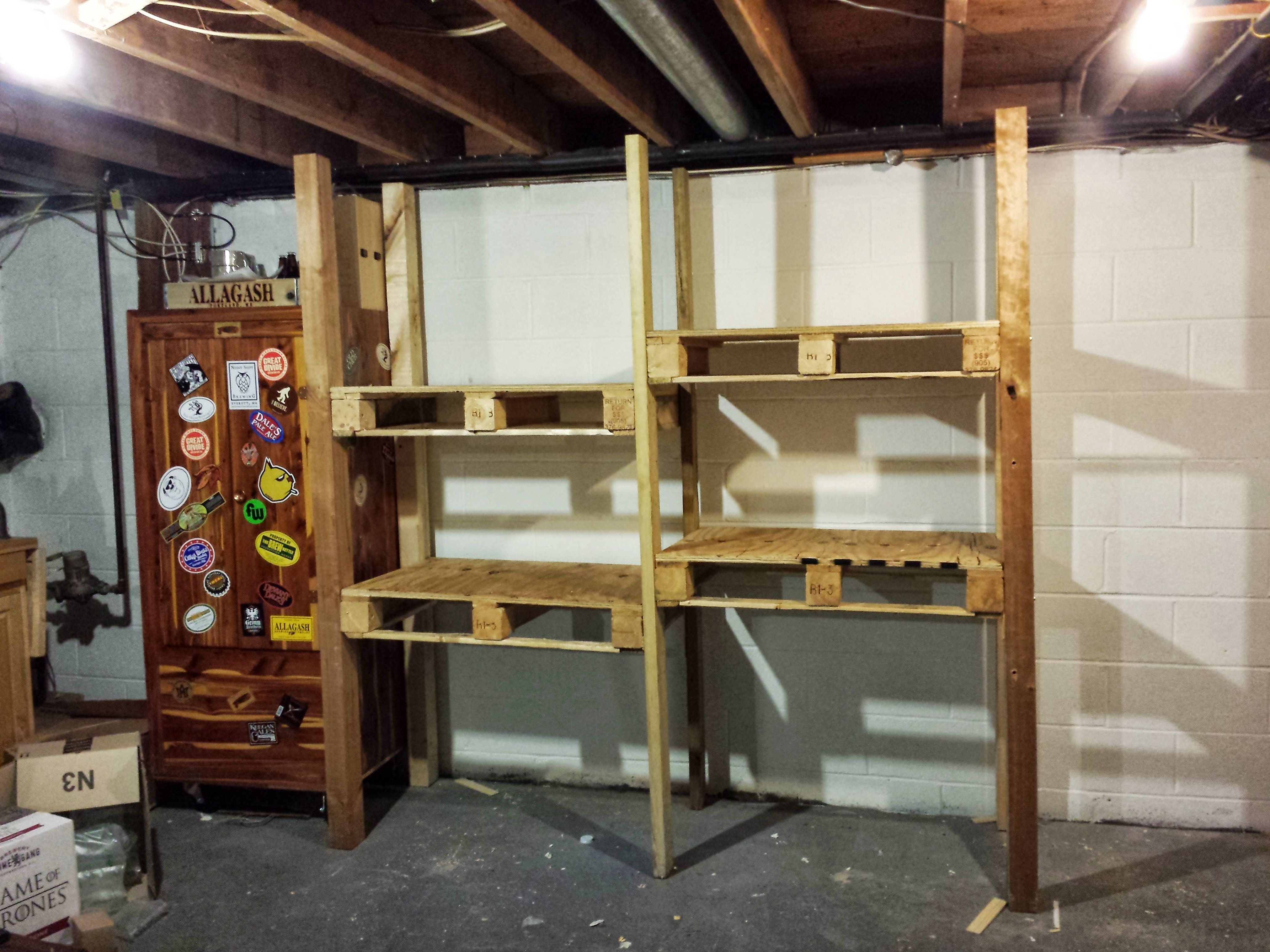 Wood Pallet Shelves