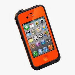 LifeProof Case for iPhone 4/4S - Retail Packaging - Orange/Black