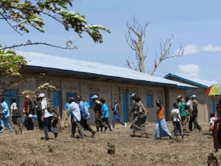 La cérémonie de remise des écoles construites par l'Unicef à Kalemie pour des enfants déplacés/ Photo François-Xavier Mybe/ Radio Okapi