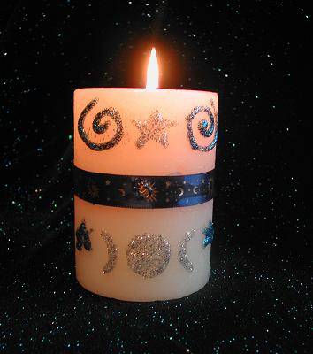 Wicca And Witchcraft On A Budget Decorate A Moon Candle Image
