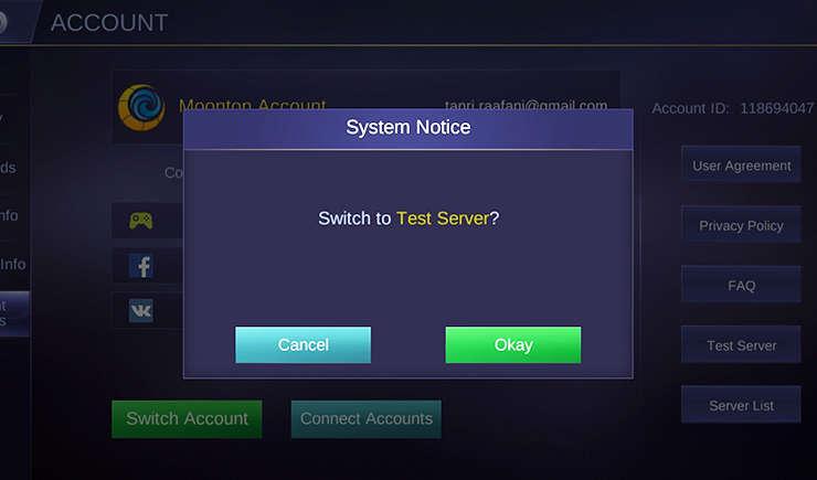 Advanced Server Mobile Legends.