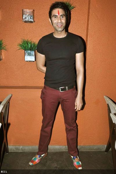 Sandip Soparrkar spotted during Anuradha Sawhney's book launch, held in Mumbai on February 4, 2013. (Pic: Viral Bhayani)