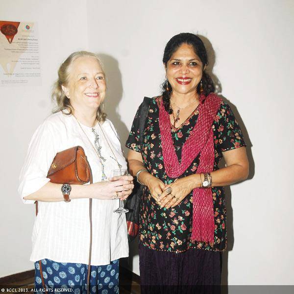 Nina Menon and Arundhati at an art and literary event at Sunaparanta Panaji, Goa.