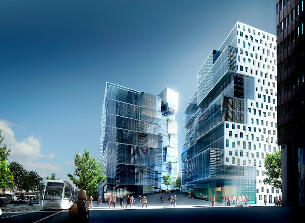 Oslo’s Skyline Gets Three “Crystal Clear” Landmark Towers design by C. F. Møller + Kristin Jarmund Arkitekter_#architecture