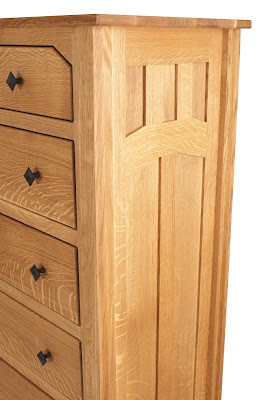 40" wide x 60" high x 20" deep Edmonton Dresser in Oil & Wax Querter Sawn Oak
