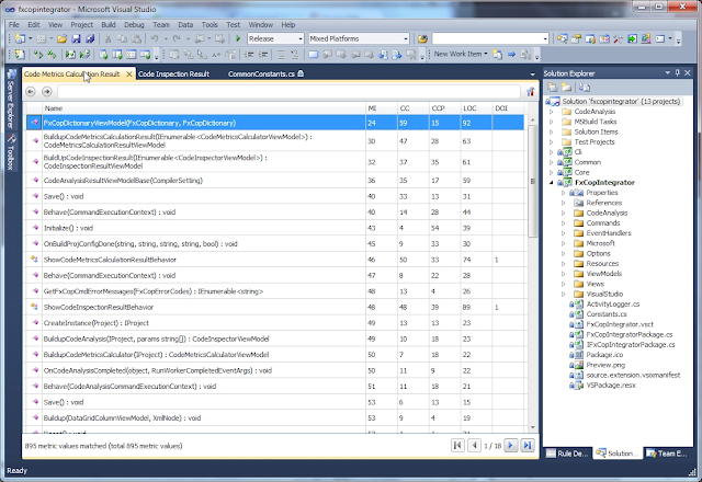 Code Metrics Calculation Result Code Metrics Calculation Result