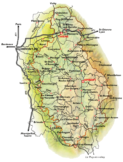 La carte du Livradois Forez