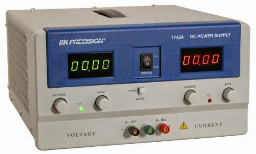B & K Precision 1745A Single Output DC Power Supply, Dual 4 Digit LED Display, 0-35 V Output Voltage, 0-10 A Output Current