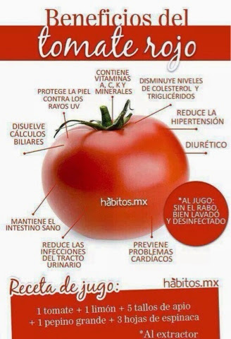 la tomate contiene hierro